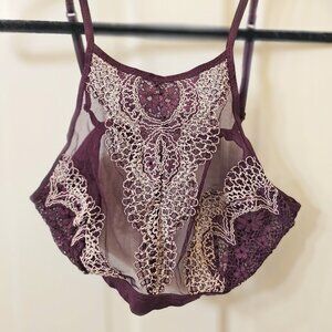 Burgundy Victoria's Secret Dream Angels lace bra - size medium